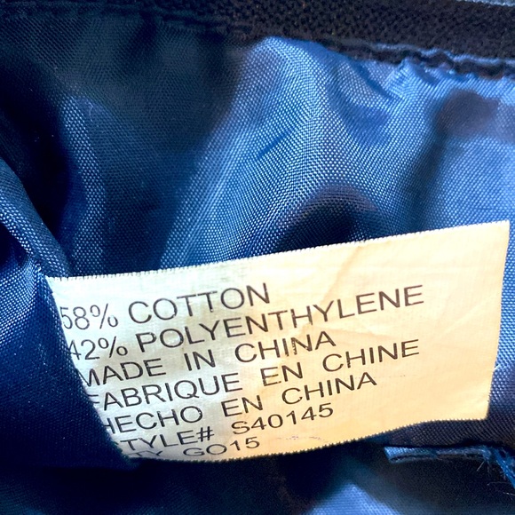 Vintage Carlo D’Santi Red White And Blue Crocheted Zip Top Shoulder Tote Bag - Picture 4 of 5